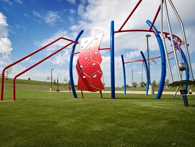 Artificial playground grass installed by SYNLawn