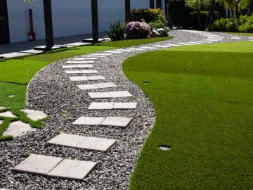 Artificial gras walkway installed by SYNLawn