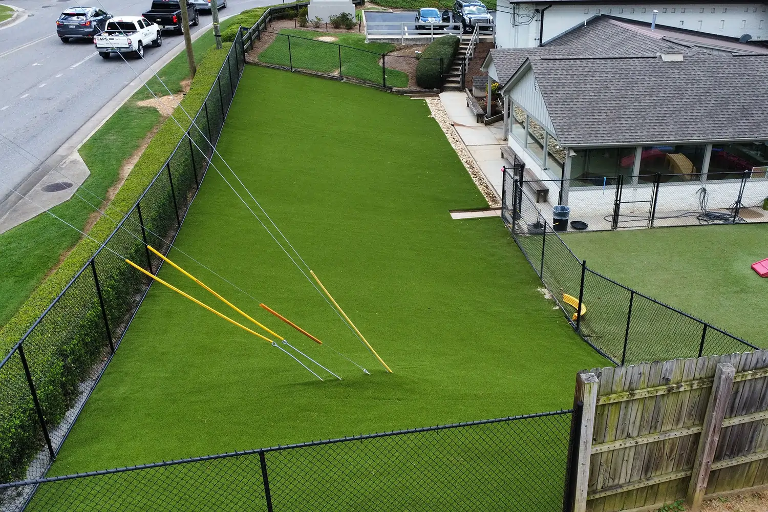 commercial artificial grass lawn installed by SYNLawn
