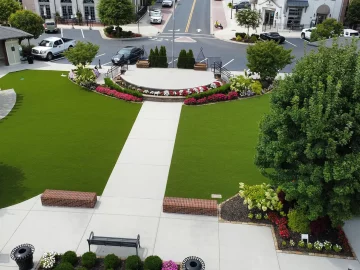 Commercial artificial grass walkway installed by SYNLawn