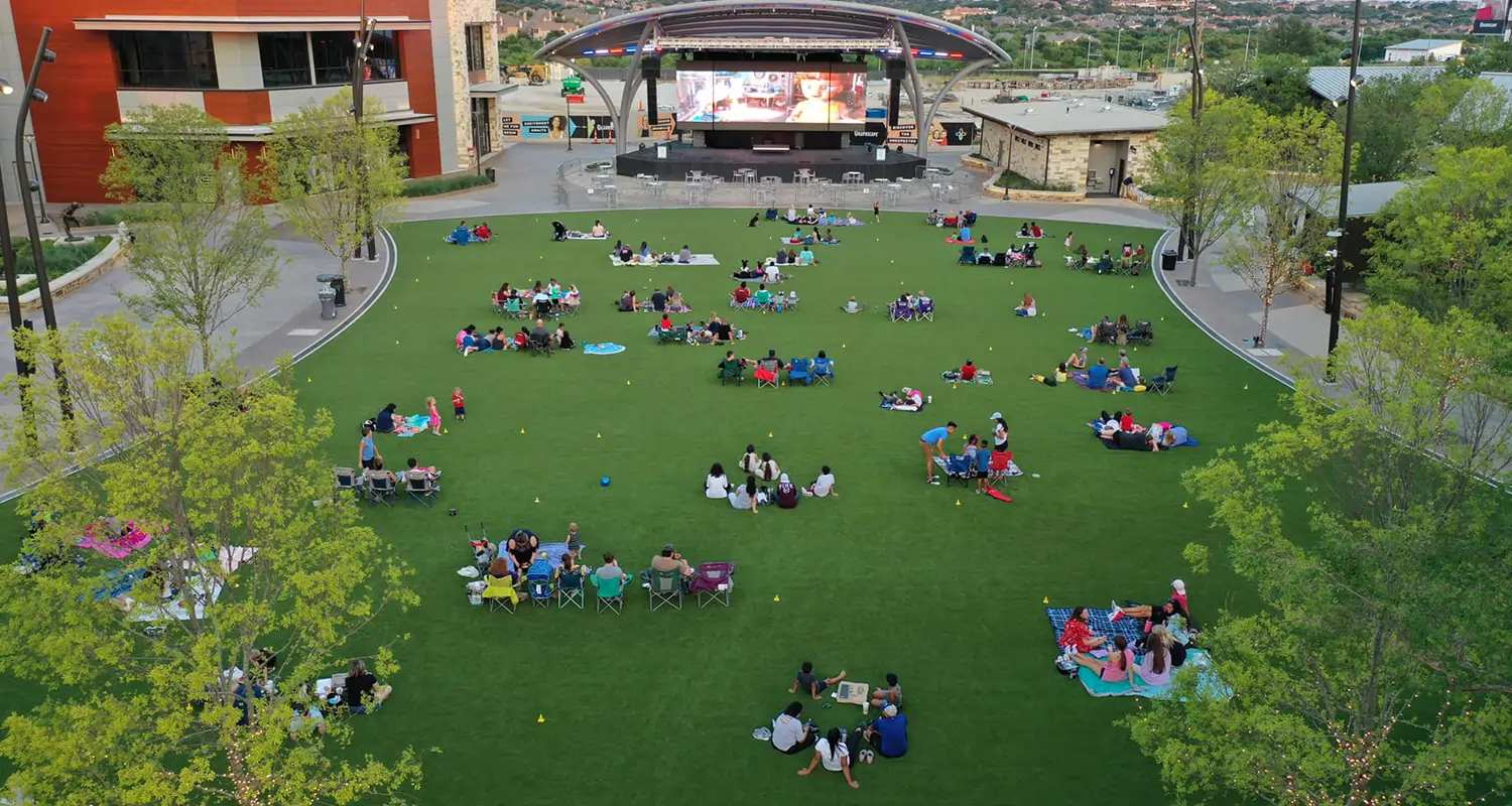 outdoor commercial artificial grass lawn