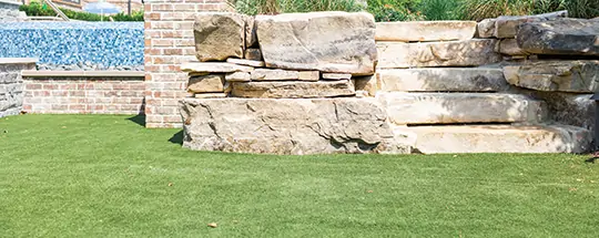 Residential artificial grass lawn installed by SYNLawn