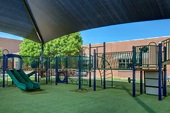Artificial playground grass installed by SYNLawn