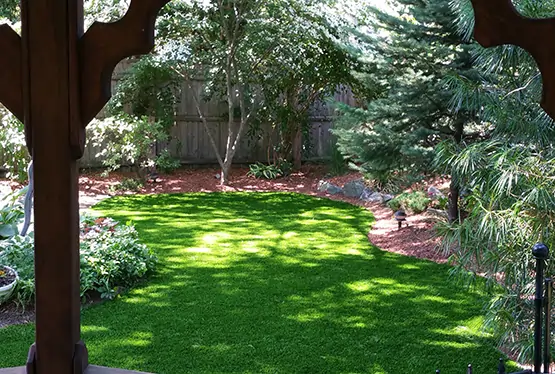 Artificial grass backyard lawn from SYNLawn