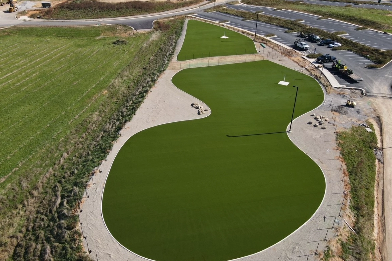Artificial grass golf green installed by SYNLawn