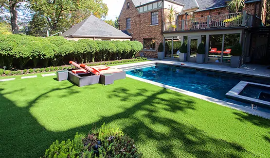 synlawn-artificial-grass-highfill-ar-lawn Artificial grass backyard installation from SYNLawn Arkansas