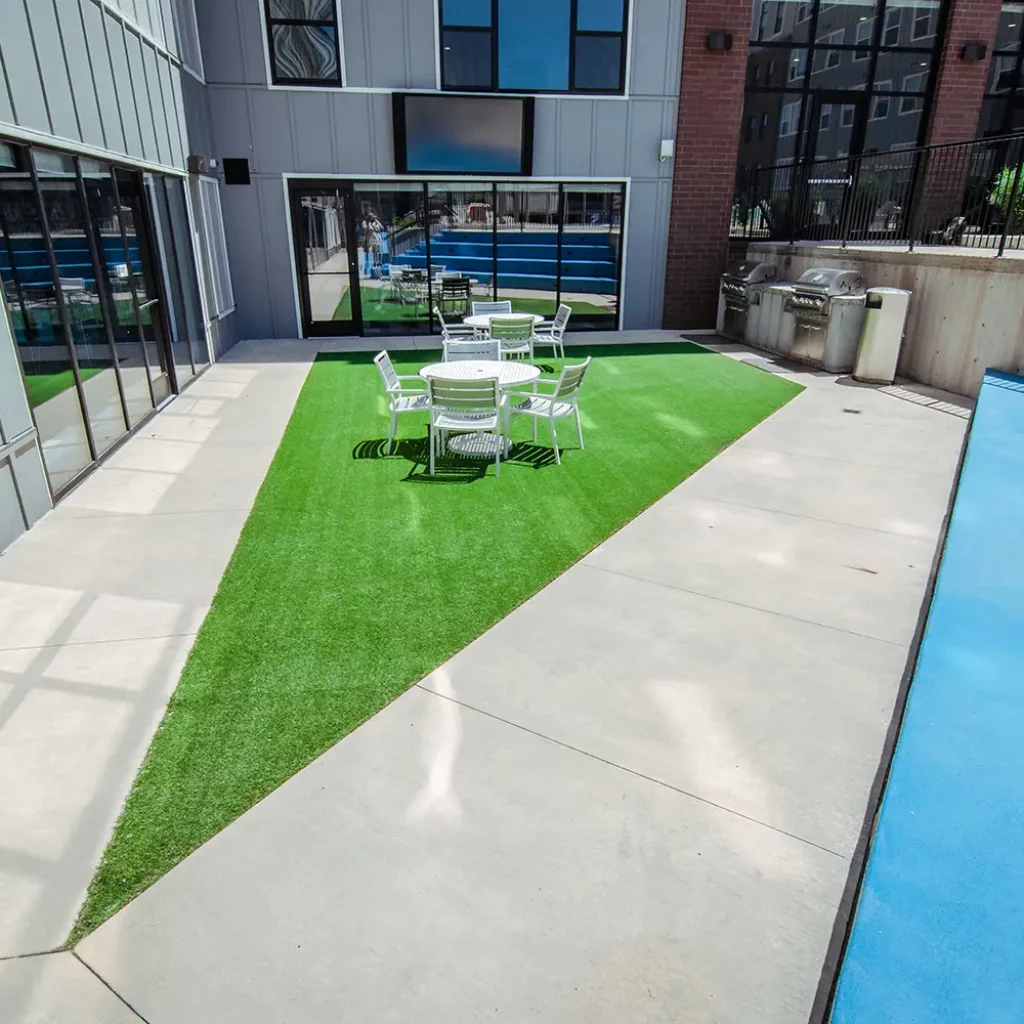 Artificial grass apartment installation from SYNLawn