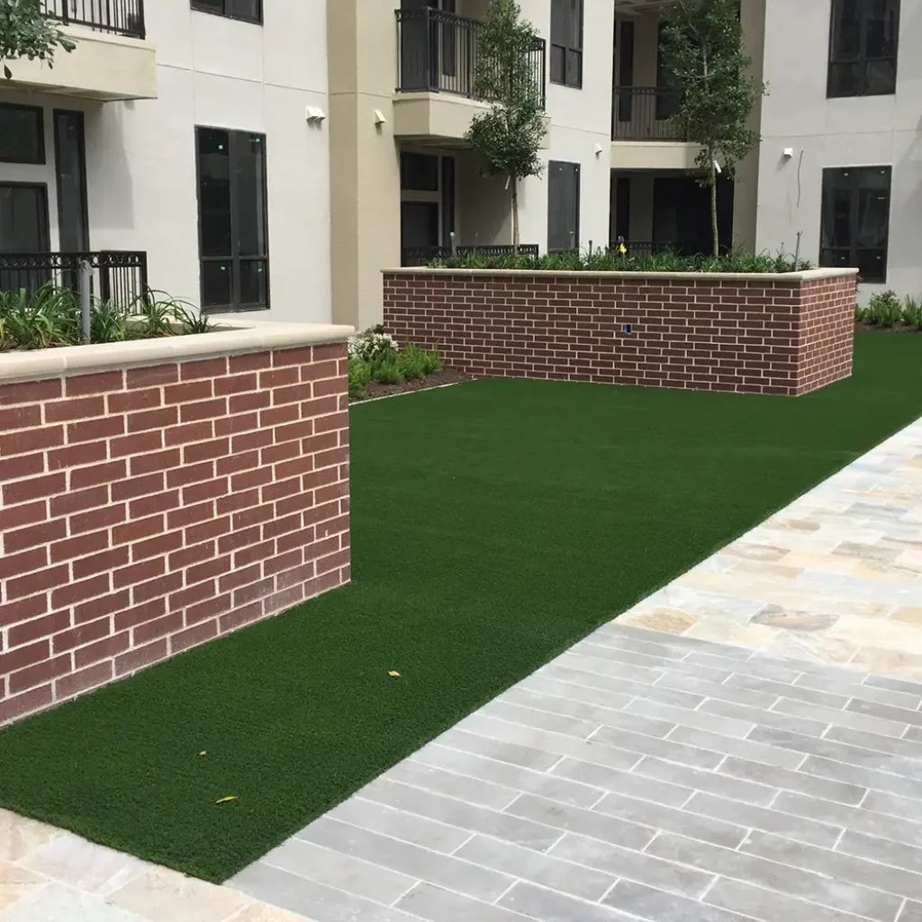 Artificial grass apartment installation from SYNLawn